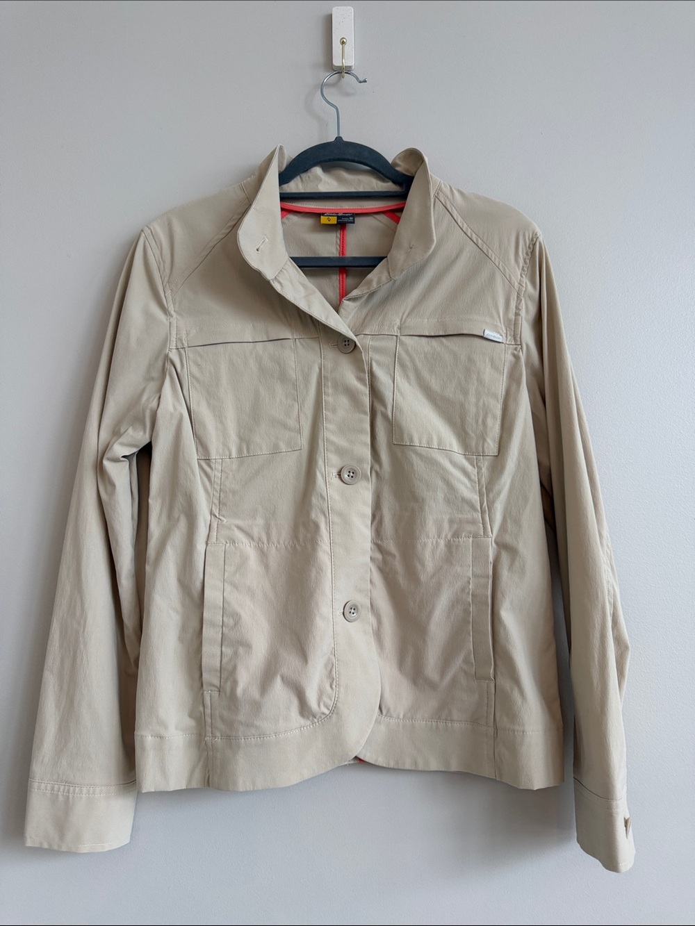 Eddie Bauer Women's Stretch Utility Jacket Ivory Water Repellent Size 10